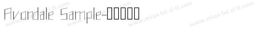 Avondale Sample字体转换